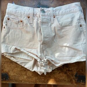 Levis 501 light pink Jean wash shorts